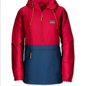 LLBean color block classic anorak jacket